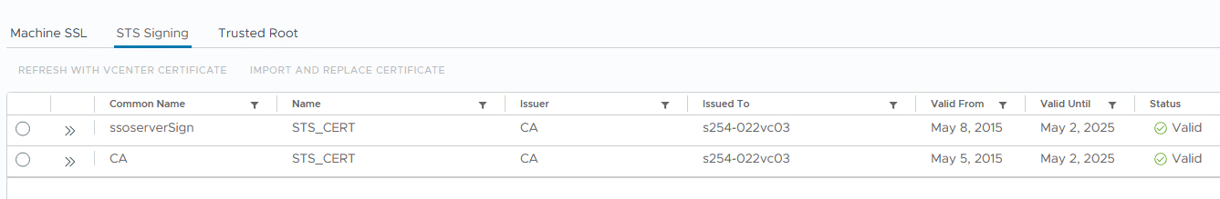 Root Certificate Expiration